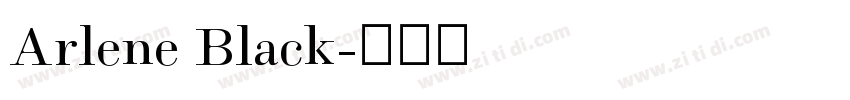Arlene Black字体转换